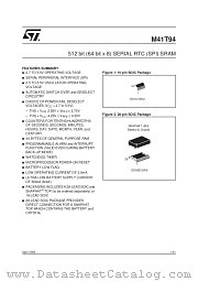 M41T94 datasheet pdf SGS Thomson Microelectronics