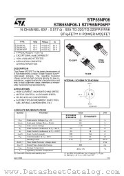 STP55NF06FP datasheet pdf SGS Thomson Microelectronics
