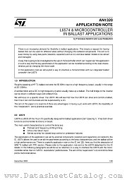 AN1320 datasheet pdf SGS Thomson Microelectronics