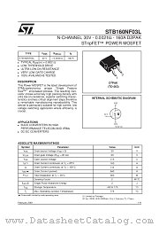 STB160NF03L datasheet pdf SGS Thomson Microelectronics