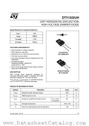 DTV1500UHFP datasheet pdf SGS Thomson Microelectronics