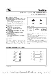 74LVC04ATTR datasheet pdf SGS Thomson Microelectronics
