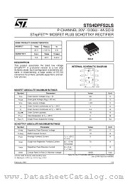 STS4DPFS2LS datasheet pdf SGS Thomson Microelectronics