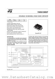 VND810MSP datasheet pdf SGS Thomson Microelectronics