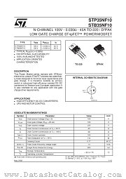 STP35NF10 datasheet pdf SGS Thomson Microelectronics