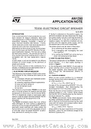 AN1280 datasheet pdf SGS Thomson Microelectronics