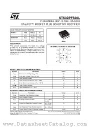 STS3DPFS30L datasheet pdf SGS Thomson Microelectronics