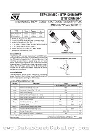 STP12NM50 datasheet pdf SGS Thomson Microelectronics