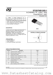 STGD7NB120S-1 datasheet pdf SGS Thomson Microelectronics