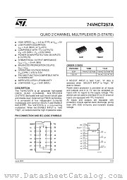 74VHCT257ATTR datasheet pdf SGS Thomson Microelectronics