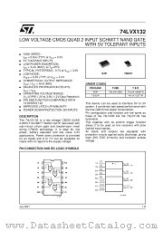 74LVX132MTR datasheet pdf SGS Thomson Microelectronics