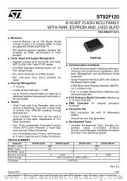 ST92F120JV9Q7 datasheet pdf SGS Thomson Microelectronics