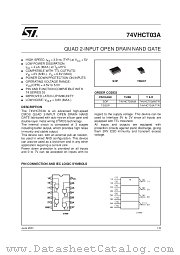 74VHCT03ATTR datasheet pdf SGS Thomson Microelectronics