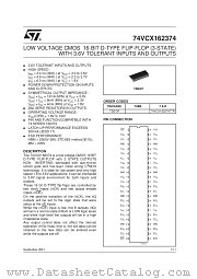 74VCX162374TTR datasheet pdf SGS Thomson Microelectronics