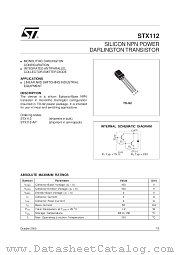 STX112 datasheet pdf SGS Thomson Microelectronics