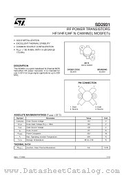 SD2931 datasheet pdf SGS Thomson Microelectronics