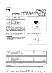 STD40NF03L datasheet pdf SGS Thomson Microelectronics