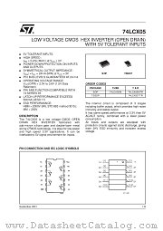 74LCX05MTR datasheet pdf SGS Thomson Microelectronics