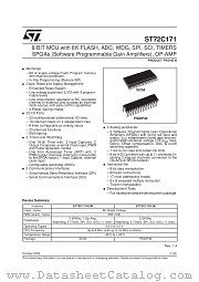 ST72C171K2 datasheet pdf SGS Thomson Microelectronics