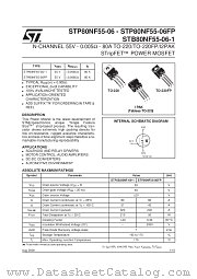 STB80NF55-06-1 datasheet pdf SGS Thomson Microelectronics