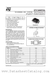 STV160NF03L datasheet pdf SGS Thomson Microelectronics