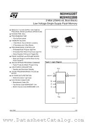 M29W022BT datasheet pdf SGS Thomson Microelectronics