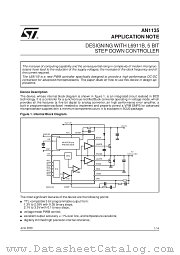 AN1135 datasheet pdf SGS Thomson Microelectronics