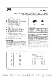 74LVX273MTR datasheet pdf SGS Thomson Microelectronics