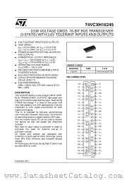 74VCXH16245TTR datasheet pdf SGS Thomson Microelectronics