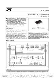 TDA7403D datasheet pdf SGS Thomson Microelectronics