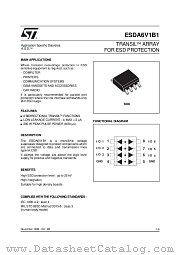 ESDA6V1B1 datasheet pdf SGS Thomson Microelectronics