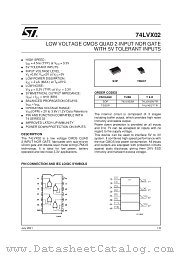 74LVX02M datasheet pdf SGS Thomson Microelectronics