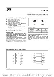74VHC05MTR datasheet pdf SGS Thomson Microelectronics