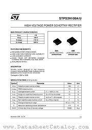 STPS2H100A datasheet pdf SGS Thomson Microelectronics