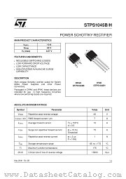 STPS1045H datasheet pdf SGS Thomson Microelectronics