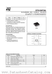 STS12NF30L datasheet pdf SGS Thomson Microelectronics