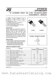 STP4NB100FP datasheet pdf SGS Thomson Microelectronics