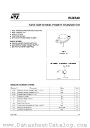 BUX348 datasheet pdf SGS Thomson Microelectronics