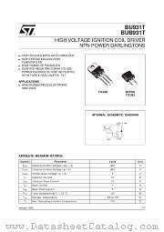 BU931T datasheet pdf SGS Thomson Microelectronics