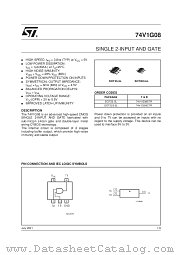 74V1G08STR datasheet pdf SGS Thomson Microelectronics