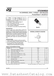 STU36NB20 datasheet pdf SGS Thomson Microelectronics