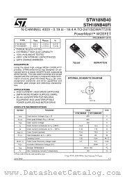 STH18NB40FI datasheet pdf SGS Thomson Microelectronics