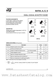 BAT54AFILM datasheet pdf SGS Thomson Microelectronics