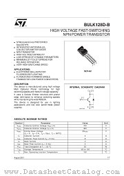 BULK128D-B datasheet pdf SGS Thomson Microelectronics