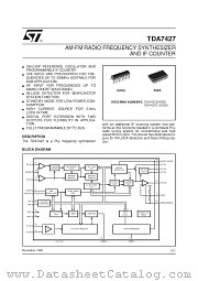TDA7427D datasheet pdf SGS Thomson Microelectronics