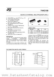 74AC158M datasheet pdf SGS Thomson Microelectronics