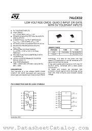 74LCX32MTR datasheet pdf SGS Thomson Microelectronics