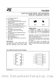74LCX04MTR datasheet pdf SGS Thomson Microelectronics