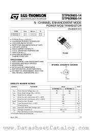 STP60N05-14 datasheet pdf SGS Thomson Microelectronics
