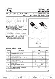 STW9NA80 datasheet pdf SGS Thomson Microelectronics